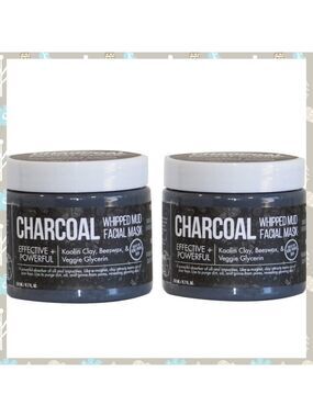 FACE MASKS 2 PACK URBAN HYDRATION CHARCOAL WHIPPED MUD FOR ACNE PRONE SKIN